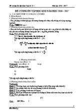 Đề cương ôn tập học kì II môn Toán Lớp 8 - Năm học 2016-2017